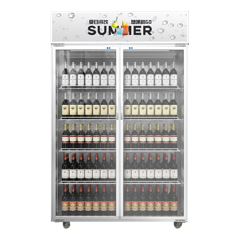 乐创（lecon）LC－ZSG02 风冷800L 带锁展示柜冷藏饮料柜立式保鲜柜（台）