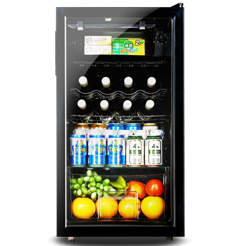 奥克斯（AUX）JC-90K118L 90升 单门冰箱酒柜冰吧 恒温玻璃展示柜（台）冷藏+微冻