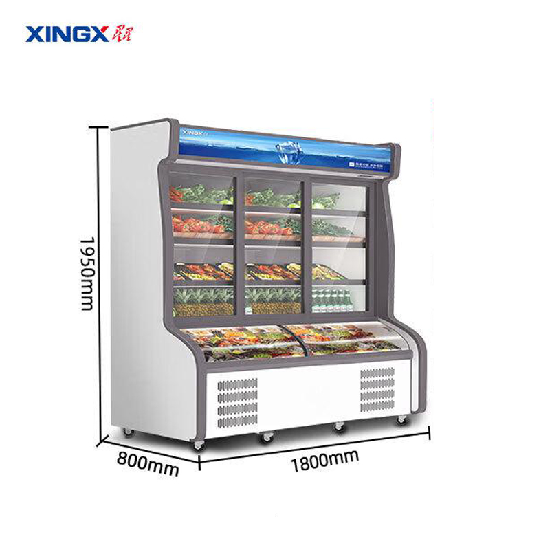 星星（XINGX）1.8米双温点菜柜上冷藏下冷冻点菜柜麻辣烫展示柜立式冷藏冷冻保鲜柜（电子温控） LCD-1800DE（台）