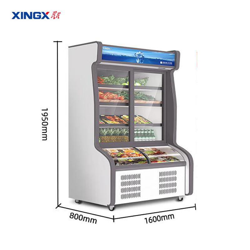 星星（XINGX）1.6米双温点菜柜上冷藏下冷冻点菜柜麻辣烫展示柜立式冷藏冷冻保鲜柜（电子温控） LCD-1600DE（台）