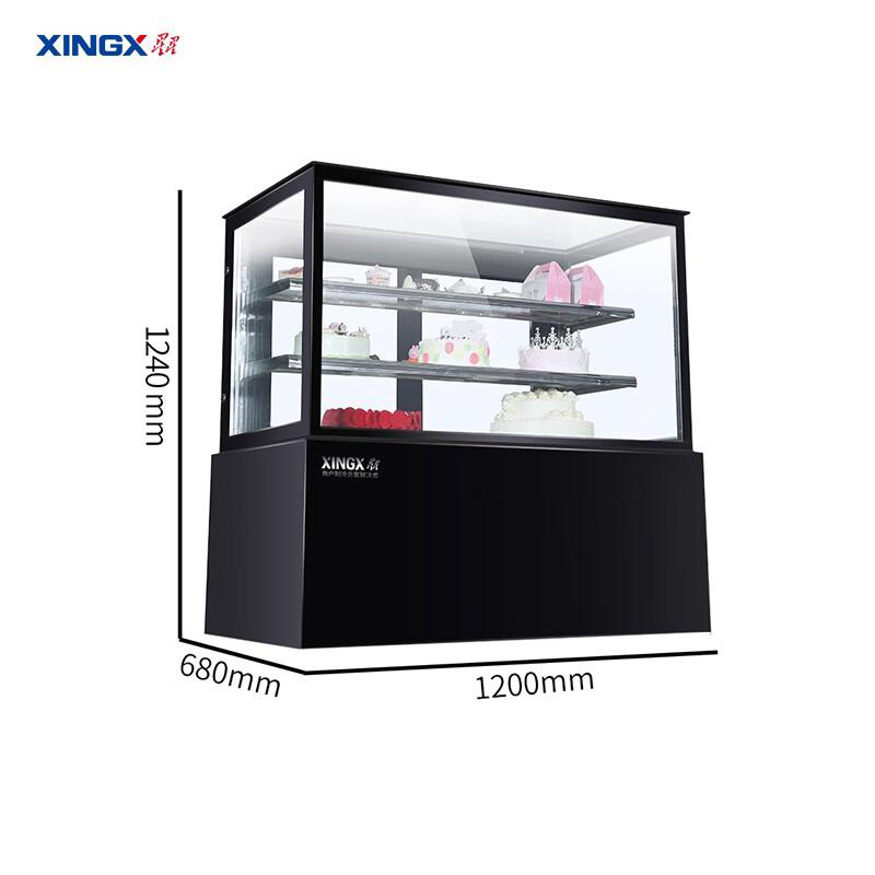 星星（XINGX） 1.2米 商用直角蛋糕柜 电子温控 风冷无霜 甜品酸奶水果饮料冷藏展示柜 LC-1.2E（台）