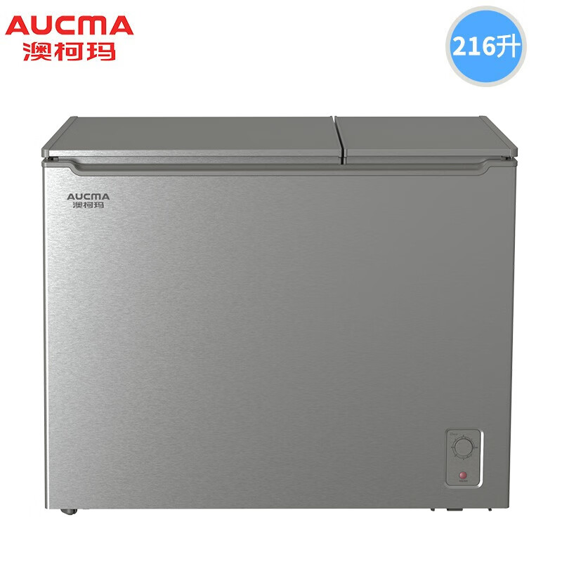 澳柯玛（AUCMA）BCD-216CHX 冰柜双温家用216升 冷藏冷冻双温双箱铜管小冷柜 一级能效商用速冻保鲜冰箱（台）