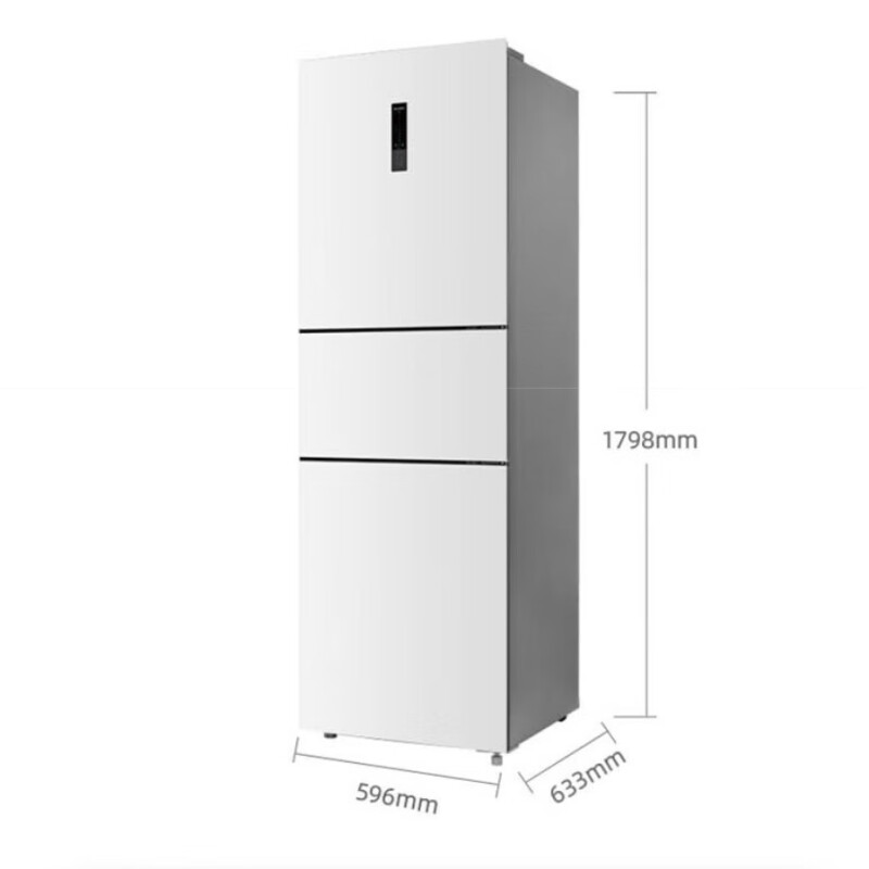 美菱（MeiLing）272家用三门多门冰箱 一级能效三门三温区超薄变 272WP3CJC 白色（单位：台）