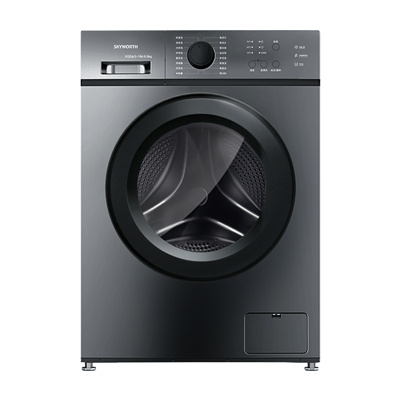 创维（Skyworth）F8018MU钛灰银滚筒洗衣机名牌高效电机（台）