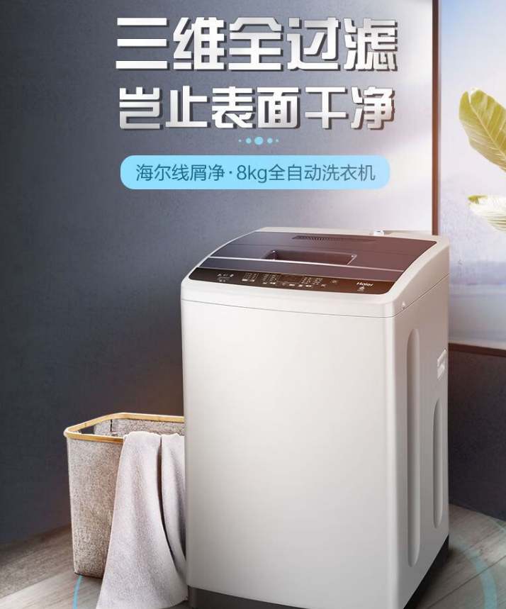 海尔（Haier）全自动洗衣机 EB65M019 6.5L 海尔滚筒洗衣机(单位：台)