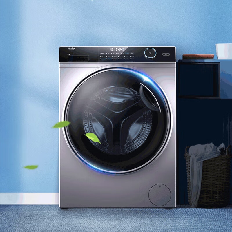 海尔(Haier)滚筒洗衣机全自动 10公斤大容量超薄洗烘一体 智能投放100-HBD14126L（单位：件）