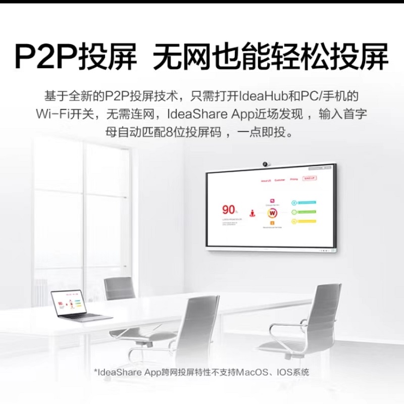 华为会议平板IdeaHub S2 Pro 75英寸视频会议一体机触摸教学一体机大屏幕电子白板会议协作办公宝 落地款（台）