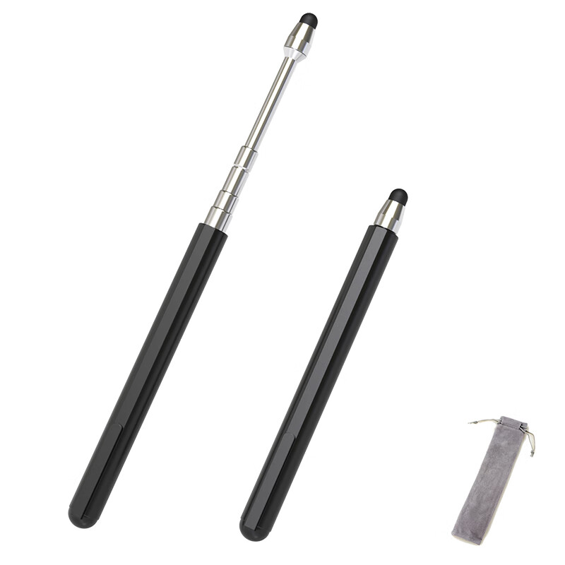 博采55厘米可伸缩触屏笔适用苹果华为小米vivo希沃ipad平板手机学习机  黑色（单位：根）