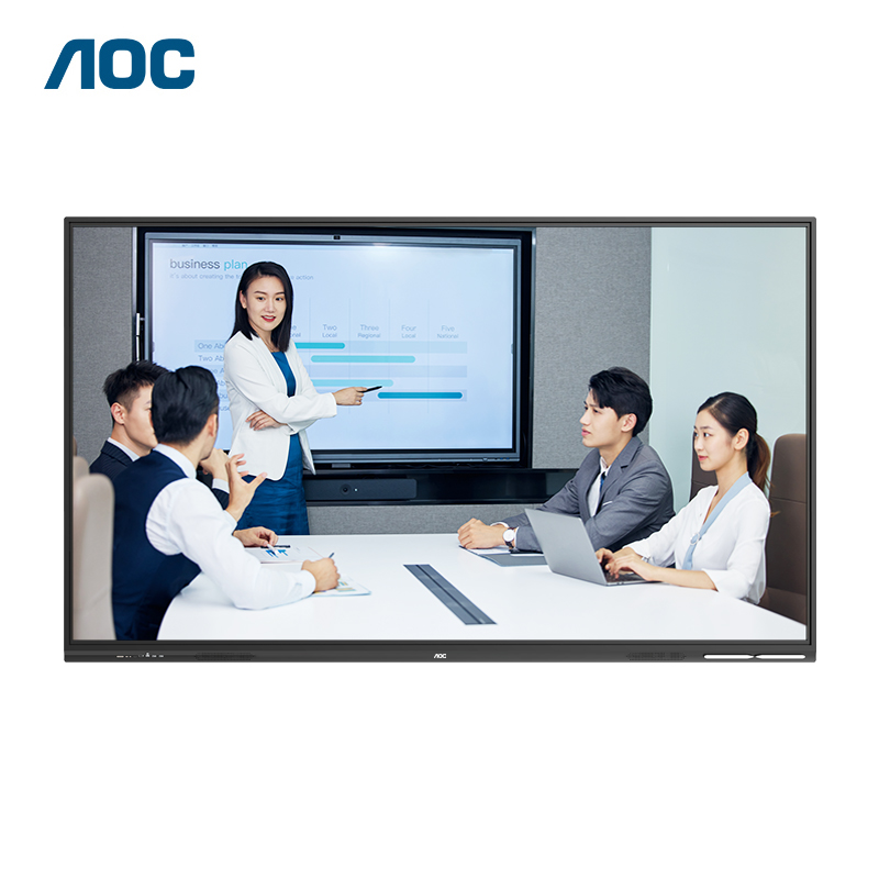 AOC 100T34V会议平板100英寸4K智能会议平板 触屏视频会议一体机内置摄像头麦克风电子白板智慧屏商用显示 (台)
