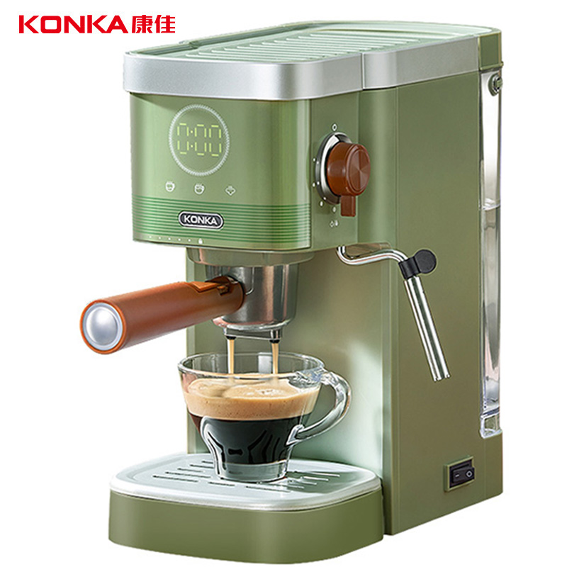 康佳（KONKA）咖啡机意式半自动胶囊咖啡粉通用 20Bar萃取蒸汽打奶 家用办公室数显操作KCF-CS3（单位：台）