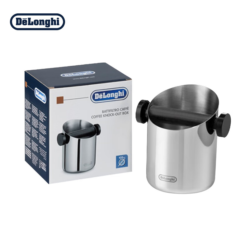 德龙（Delonghi）咖啡机 意大利进口 180ml定制不锈钢防滑 半自动配件 咖啡机周边 咖啡粉渣桶(个)