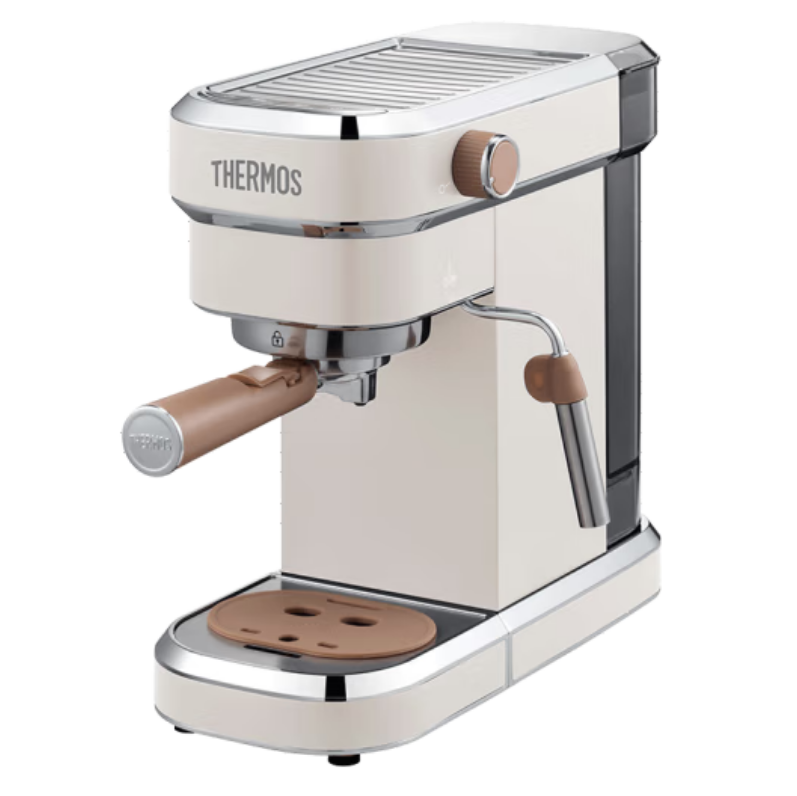 膳魔师（THERMOS） 咖啡机家用意式浓缩半自动办公室高压萃取蒸汽打奶泡咖啡机 EHA-3211A-FW 奥白（单位：台）