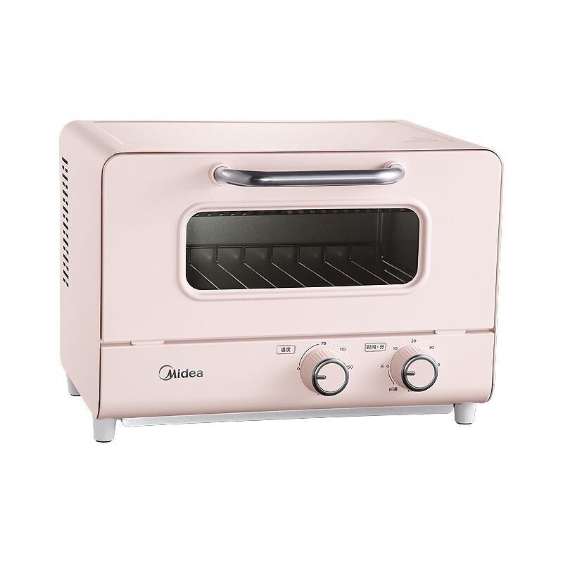 美的（Midea） PT12A0 电烤箱800W 12L(单位：台)粉色