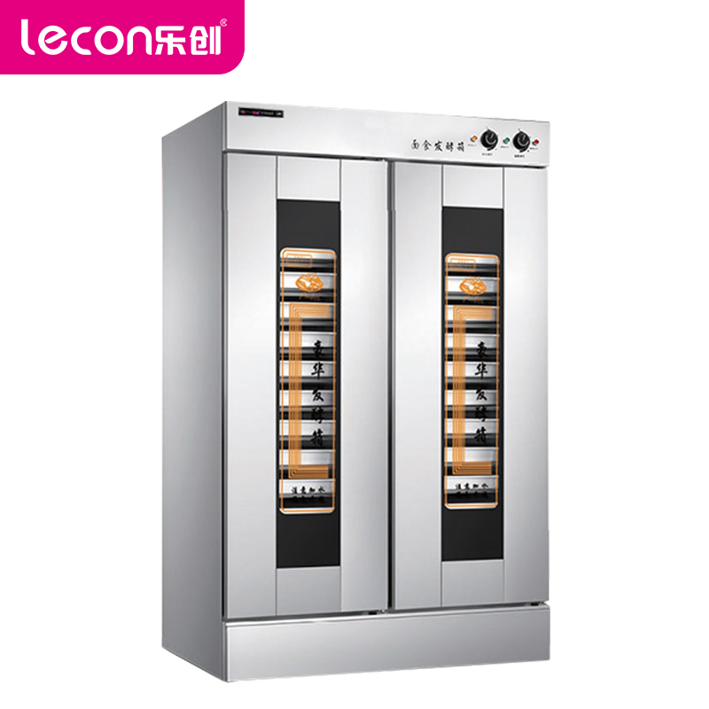 乐创（lecon) MFF-32商用发酵柜双门32盘旋钮醒发酵箱不带盘子1500*620*950mm银色（单位：台）