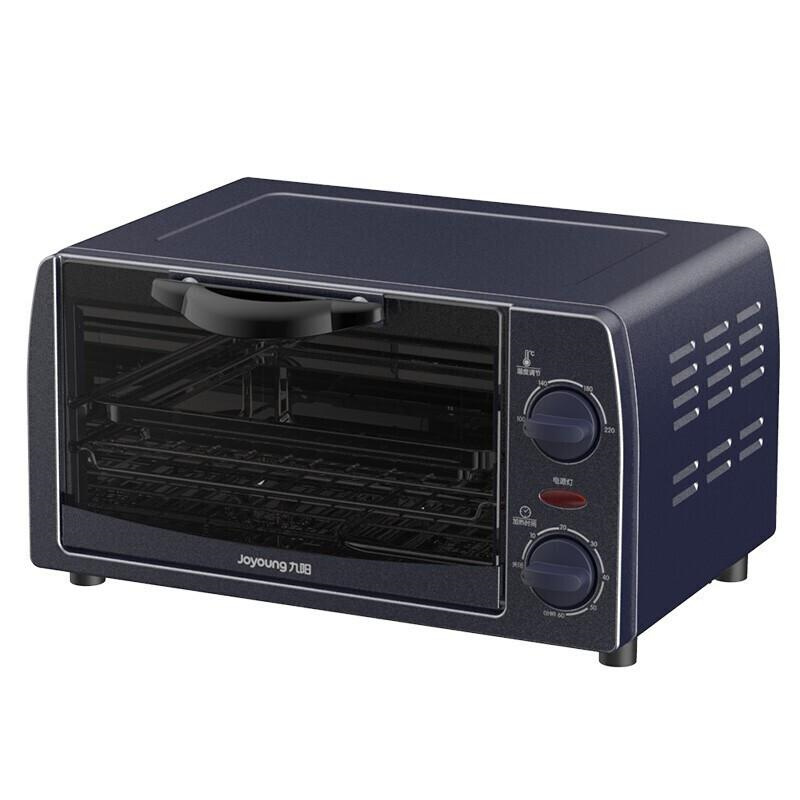 九阳（Joyoung）电烤箱家用多功能烘焙 定时控温 迷你10L容量 升级款深蓝色(台）