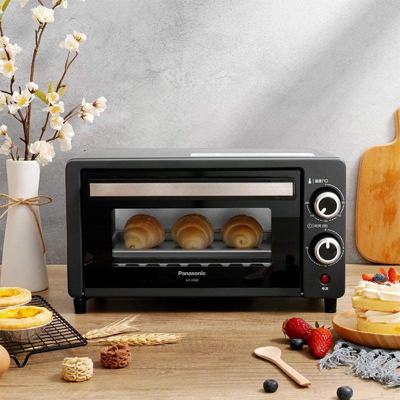 松下（Panasonic） 家用电烤箱9L 小型双层烘焙多功能烤蛋糕全自动迷你烤箱 NT-H900HSQ（单位：套）