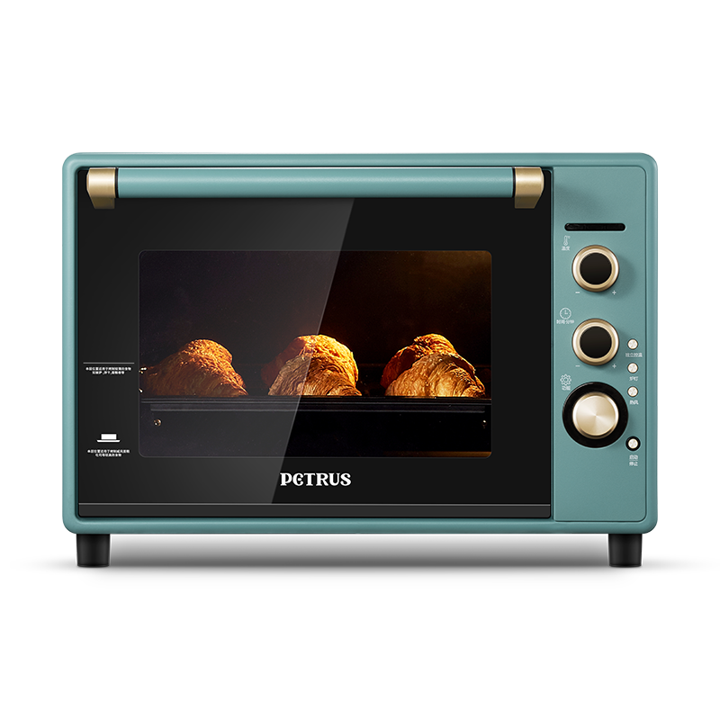 柏翠(petrus)电烤箱家用40L容量搪瓷内胆独立控温热风循环PE3040GL(台)