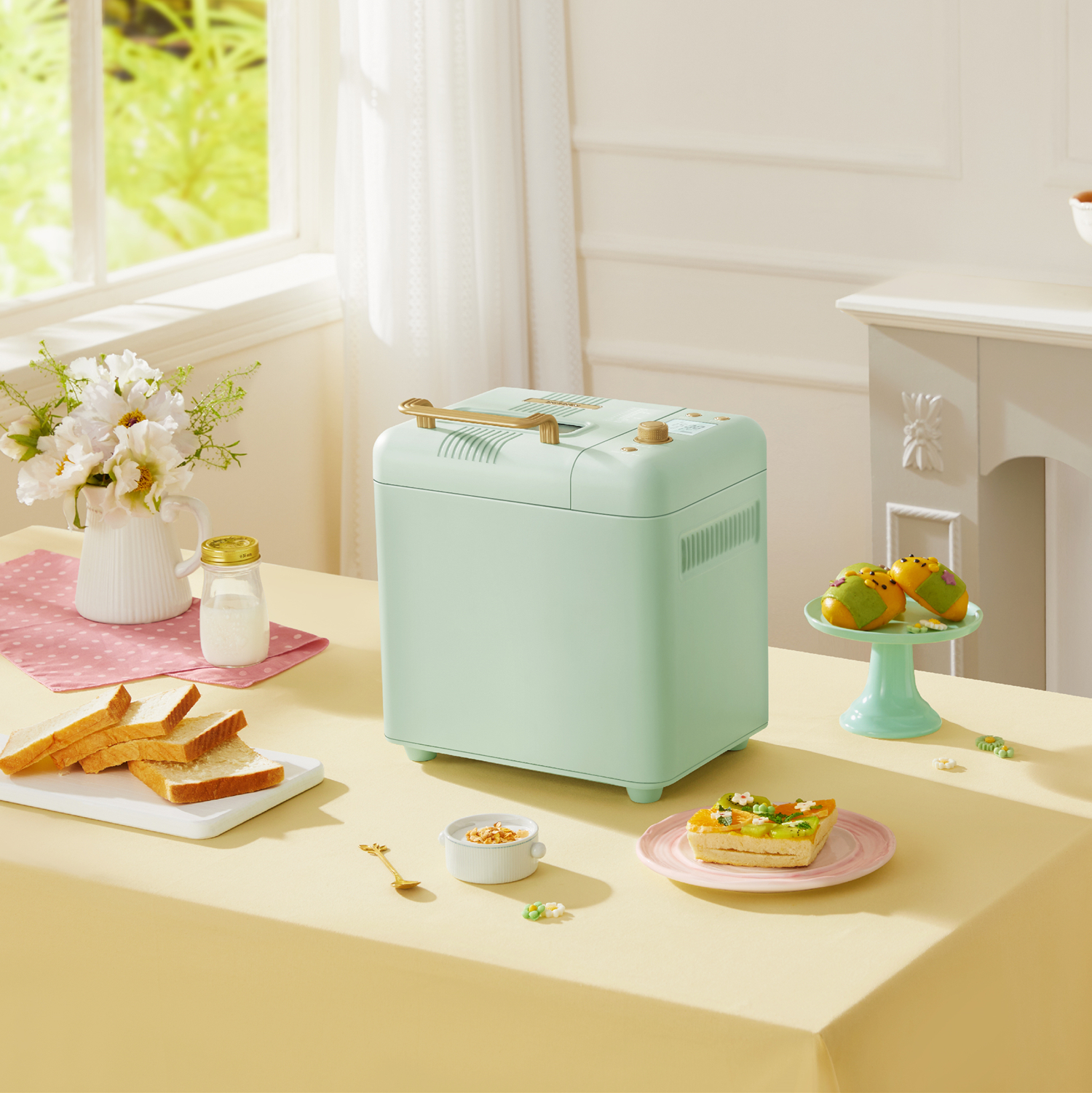 柏翠(petrus)面包机烤面包机和面机全自动揉面家用冰淇淋PE8899（台）
