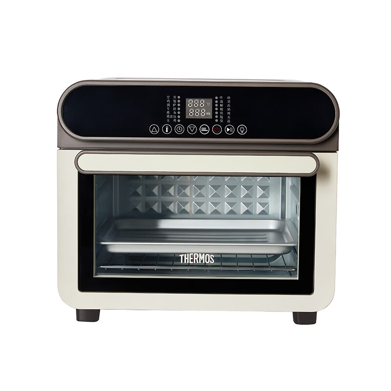 膳魔师（THERMOS）多功能智能电烤箱 LED电子显屏 触控式控温 18L 家用空气电烤箱 EHA-5122E 沥青灰色（单位：台）