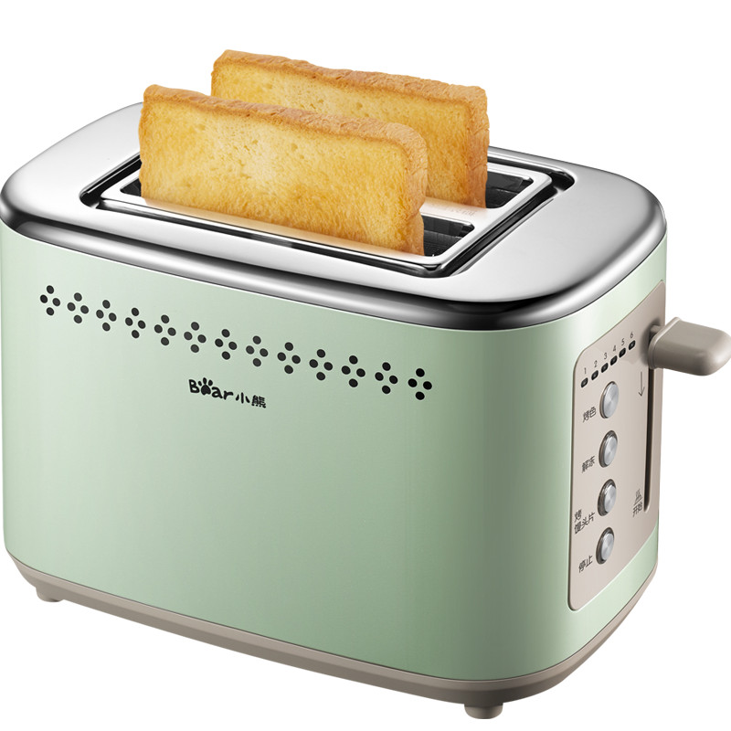 小熊（Bear）面包机 多士炉 烤面包机 早餐自动家用小型烤吐司机馒头不锈钢烤神器 DSL-C02M6（台）