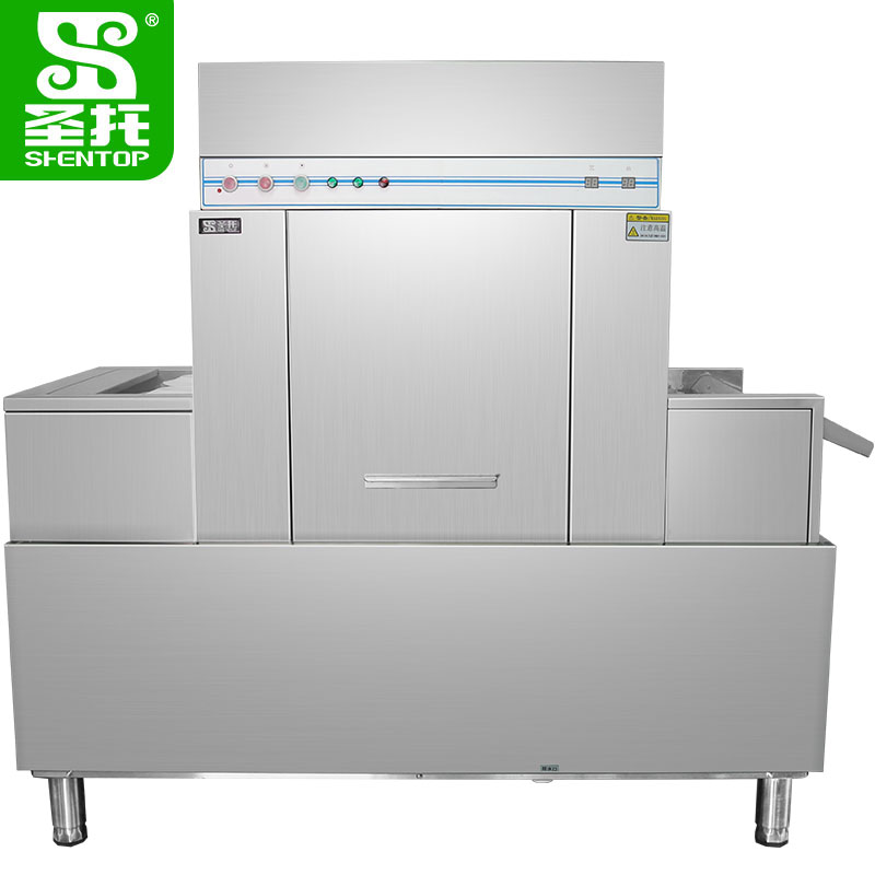 圣托（Shentop）DED03 单杠双喷淋履带式洗碗机 商用不锈钢刷碗机器 履带式洗碟机 （台）