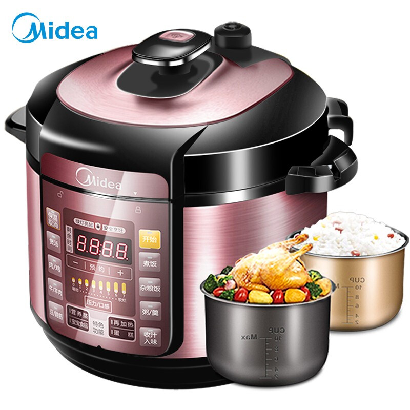 美的（Midea） YL50Simple101 电压力锅 5L 342*342*297 (单位：台)原色