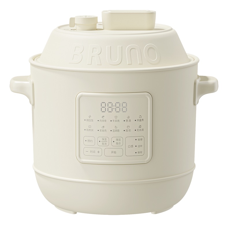 布鲁诺（BRUNO）BZK-YLG03小胖墩电压力锅3L单胆（单位：台）象牙白