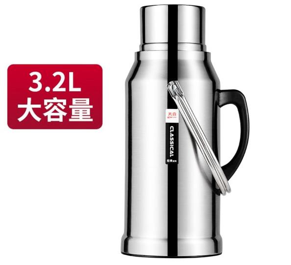 天喜（TIANXI）一体型不锈钢加厚本色3200ML电水壶/热水瓶（个）