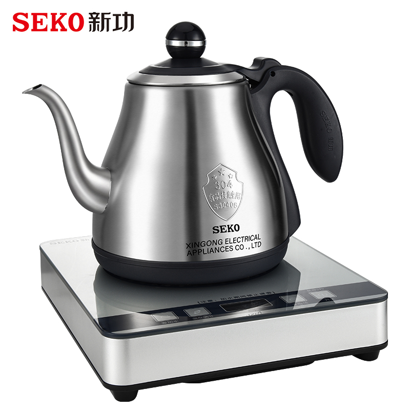 新功（SEKO） W29 自动上水电热水壶304不锈钢茶炉 深宝蓝 （台）