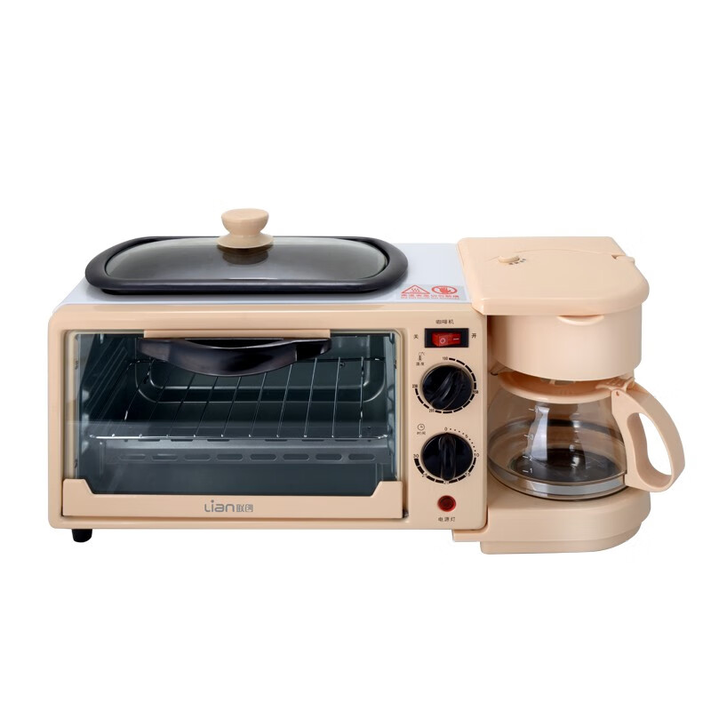 联创（Lian）DF-OV001M 早餐机 烤+煎+咖啡 快速制作 省事省力 (台)