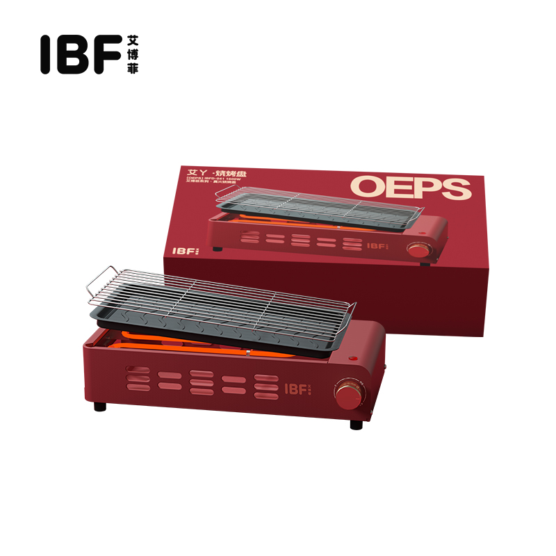 IBF艾博菲 IBFD-041 真火烧烤盘 红色 （单位：台）