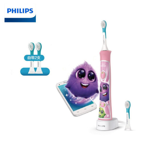 飞利浦 PHILIPS 儿童电动牙刷 蓝牙版   HX6322/04粉色（个）