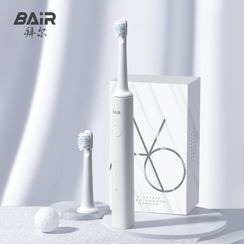 拜尔（BAIR）A6 电动牙刷 充电式 成人声波震动牙刷(台） 白色