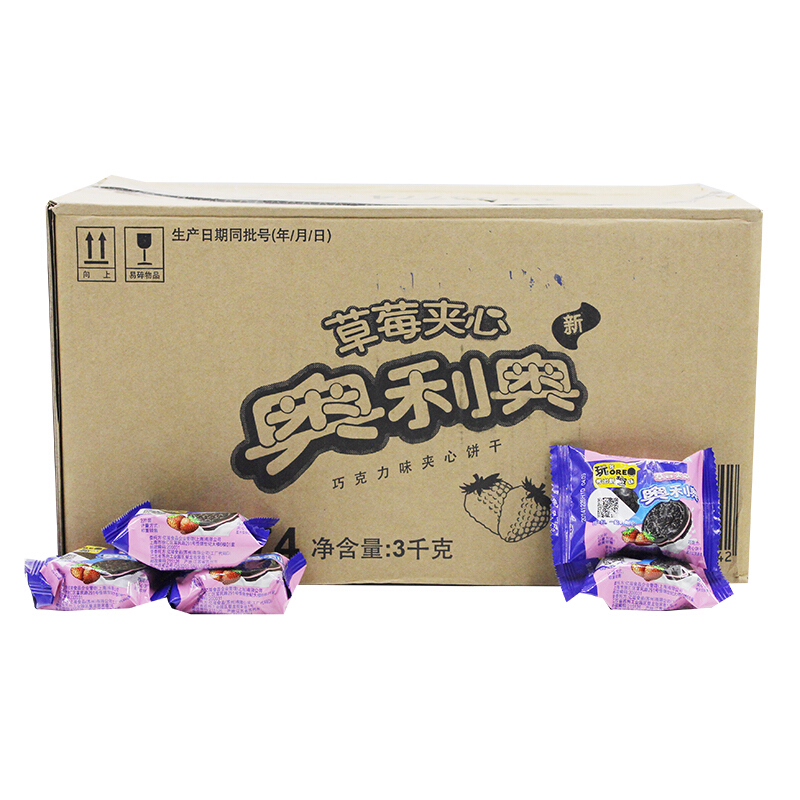 奥利奥草莓味夹心饼干3kg/箱(箱)