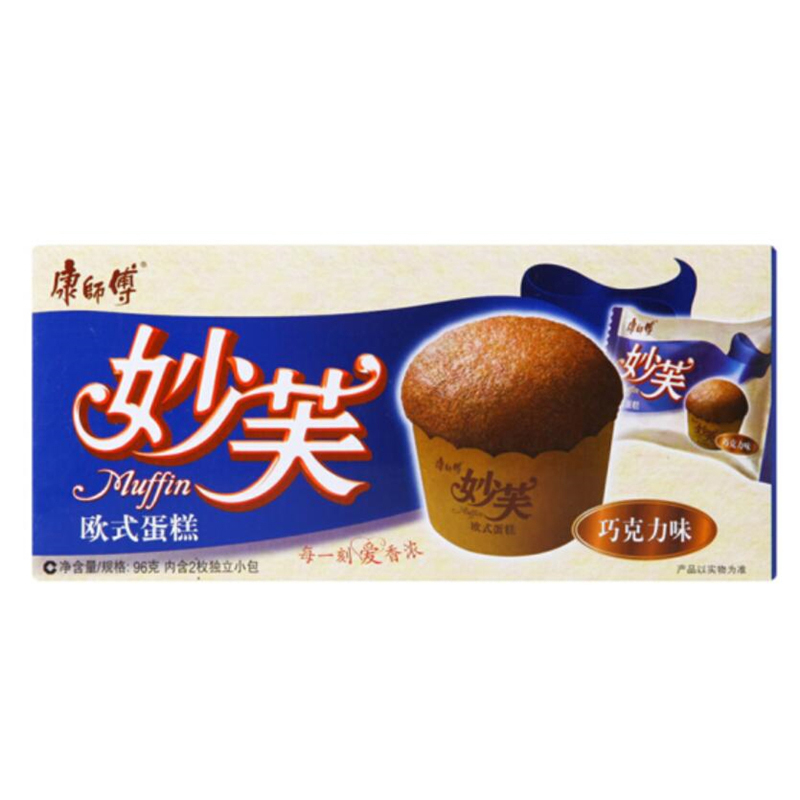康师傅妙芙欧式蛋糕巧克力味96g*24盒/箱(箱)