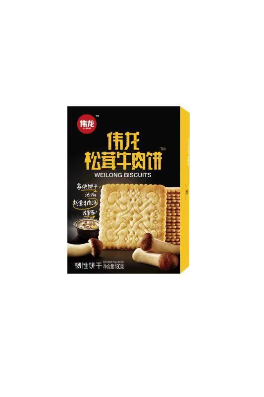 国产伟龙松茸牛肉饼干180g(盒)