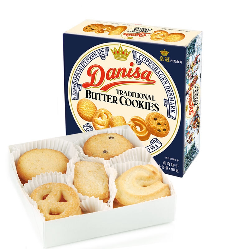 皇冠丹麦曲奇饼干36盒/箱（90g/盒）(单位：箱)