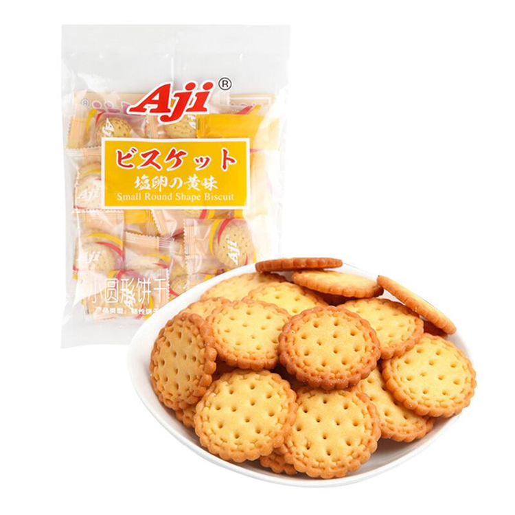 Aji小圆形饼干咸蛋黄味160g（单位：袋）
