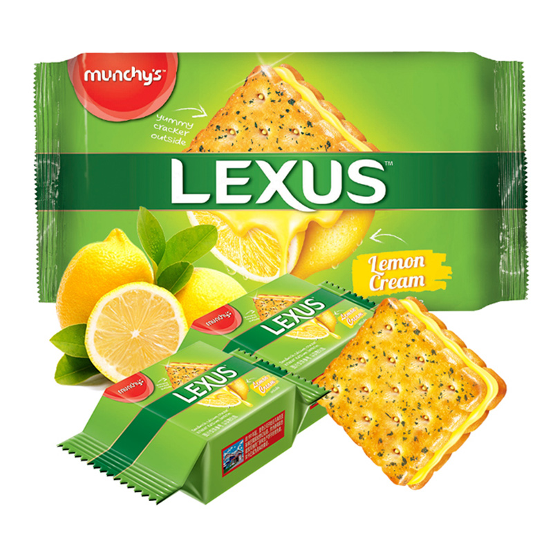 马奇新新力士柠檬黄油味夹心饼干 190g*3袋(袋)