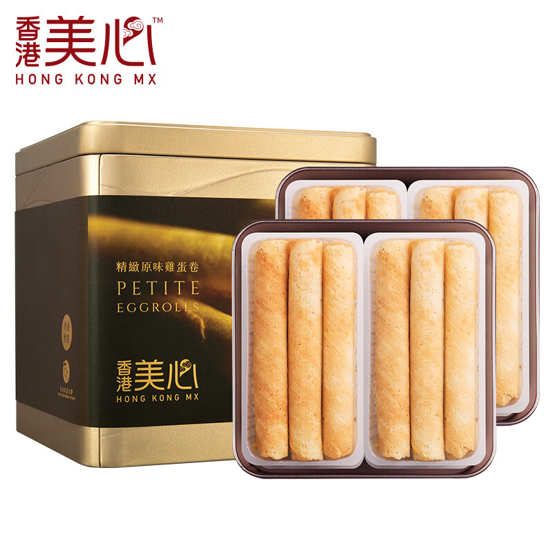 美心（Meixin）精致原味鸡蛋卷饼干/糕点208g礼盒（单位：盒）