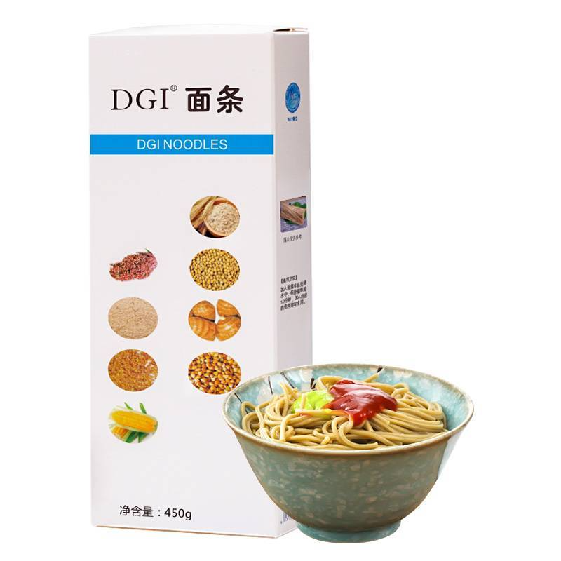 DGI 低脂食品杂粮粗粮荞麦待煮拉面条挂面饱腹魔芋汤面 450g(盒)