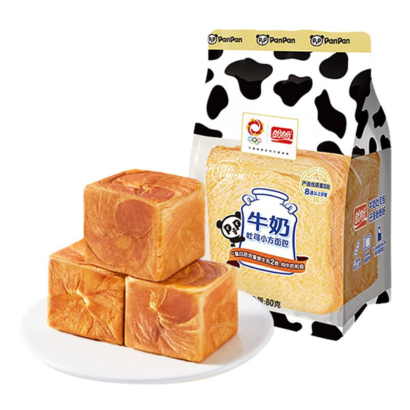 盼盼牛奶吐司小方面包80g(单位：袋)