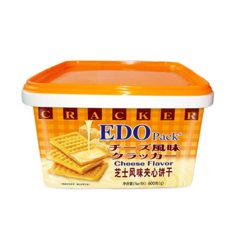 EDO PACK 零食苏打夹心饼干 芝士风味 600g （计价单位：盒）