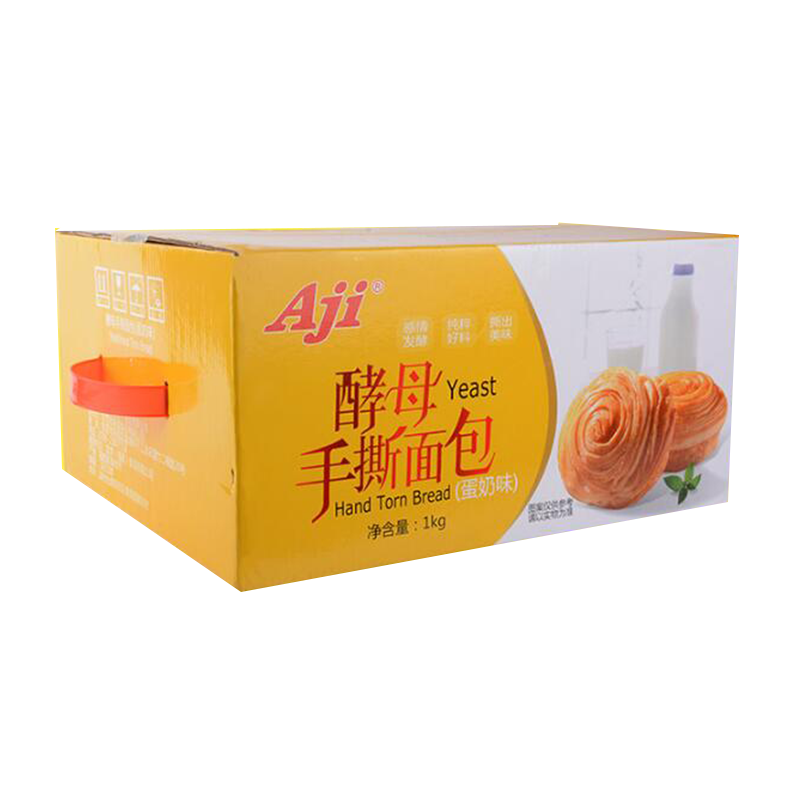 Aji 零食 酵母手撕面包 蛋奶味 1000g/箱 年货礼盒 休闲小吃整箱批发(盒)