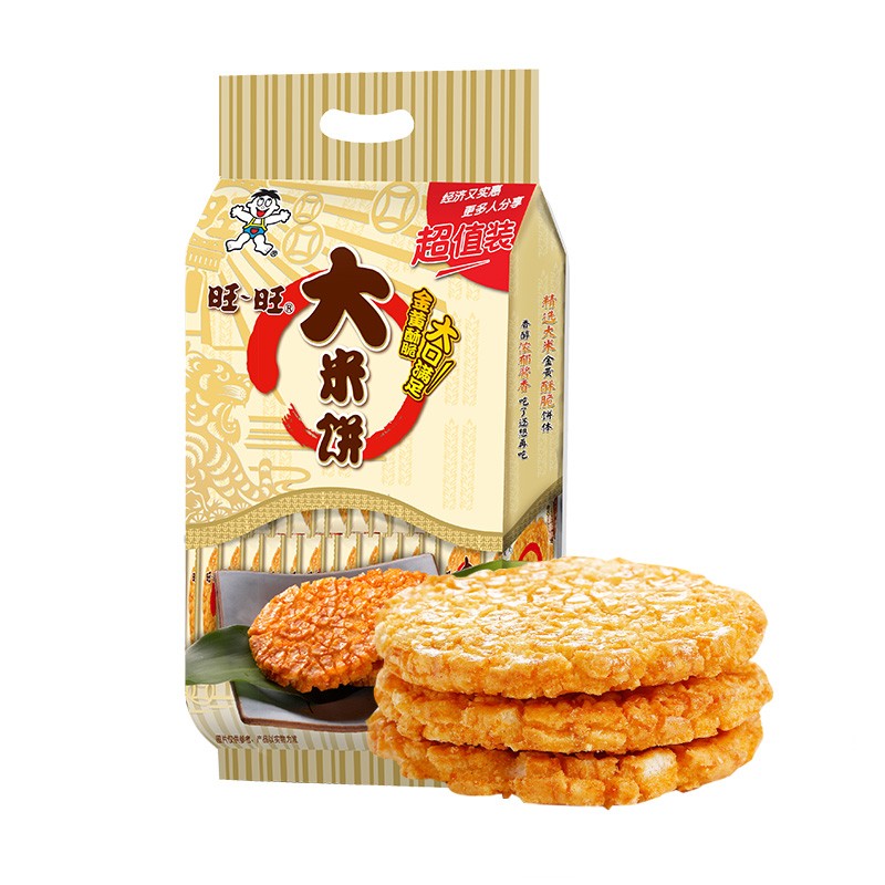 旺旺 大米饼  膨化休闲 零食饼干糕点 原味 1000g(袋)