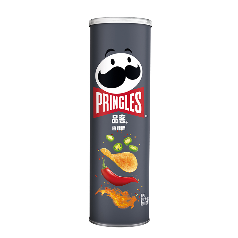 品客（Pringles）薯片香辣味110g 休闲零食膨化食品(罐)