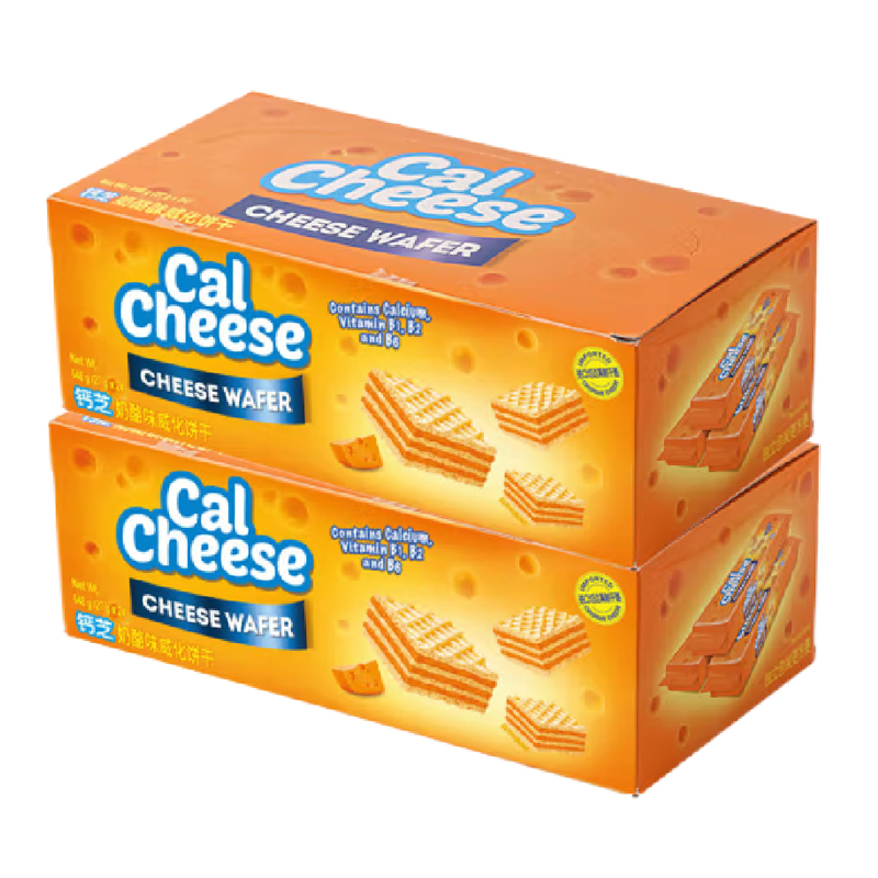 钙芝（CALCHEESE）奶酪味威化饼干648g*2盒(单位：盒)