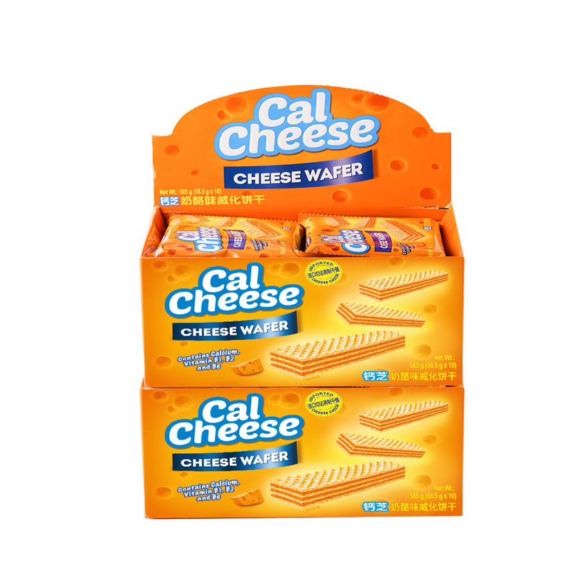钙芝（CALCHEESE）奶酪味威化饼干585g*2盒(单位：盒)