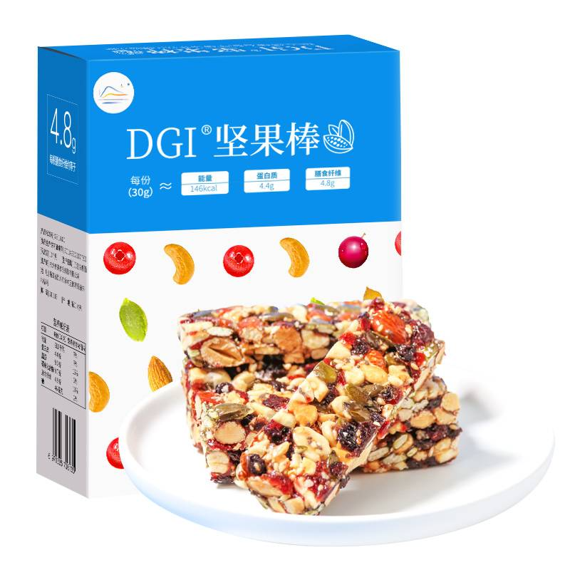 DGI 每日坚果营养代餐棒能量棒0蔗糖180g（30g*6）(盒)