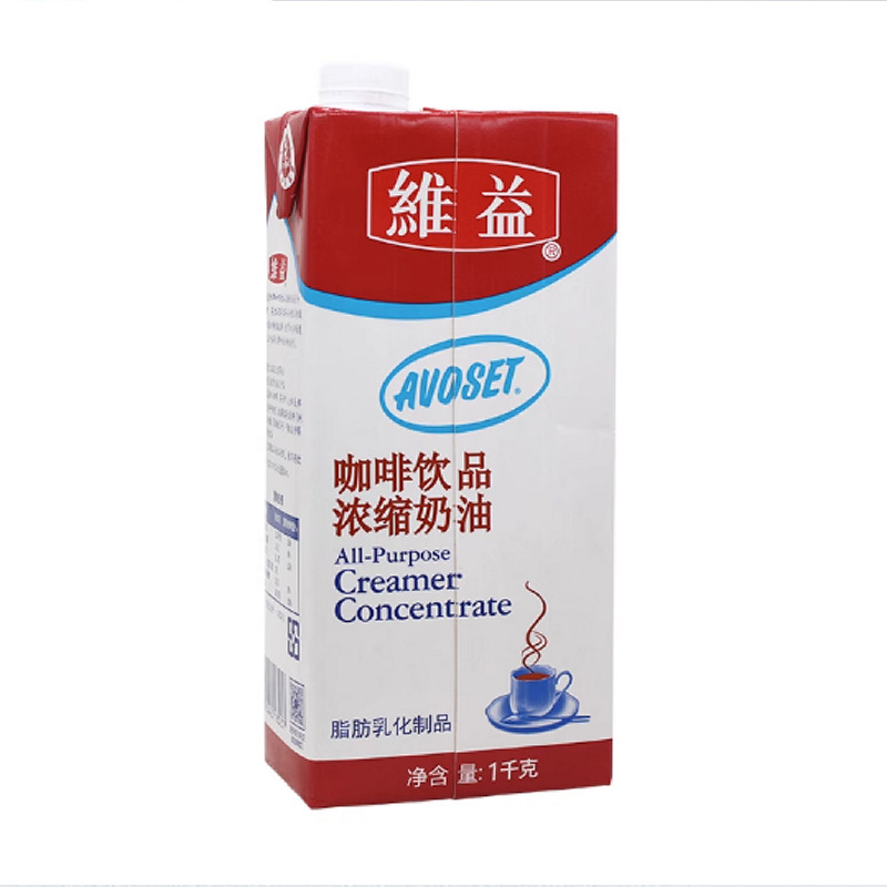 金华维益咖啡奶 浓缩植物淡奶稀1KG 单位：盒